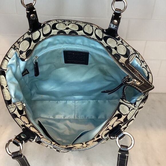 Coach Jacquard Signature Logo North South Large Gallery Tote - Picture 12 of 15